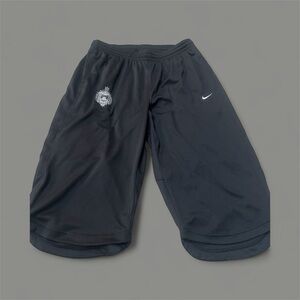 Nike Dri-FIT Black Athletic Shorts – Men’s Size L – Crest Logo & Swoosh